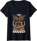 Womens Funny 3D Printer Talent Has Arrived 3D Printing V Neck