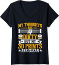 Womens My Thoughts Are Dirty But My 3D Prints Are Clean 3D