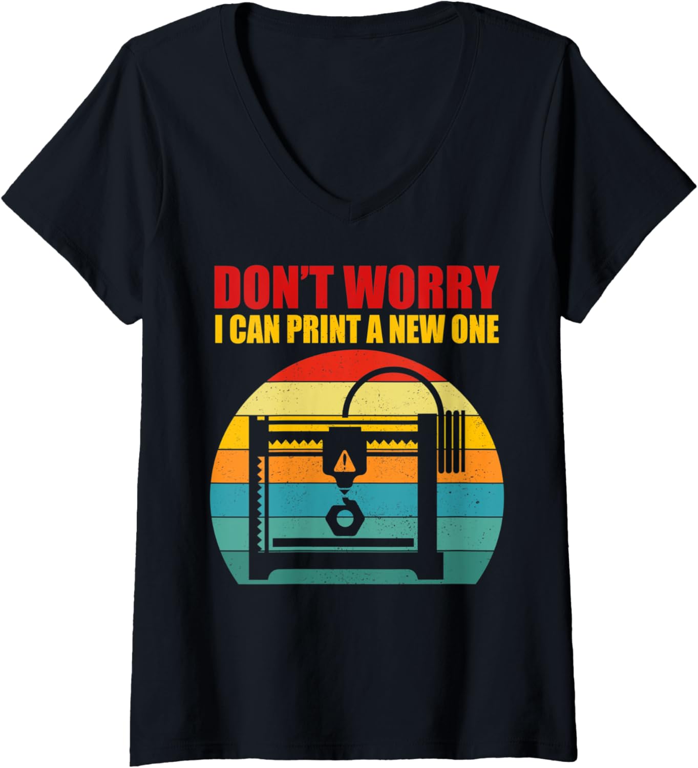 Womens 3D Printing Men Women Printing Machine 3D Printer V Neck