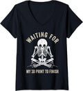 Womens Waiting My 3D Print To Finish Funny 3D Printing Printer V