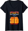 Womens I Only Pause My Game To 3D Print Stuff V Neck