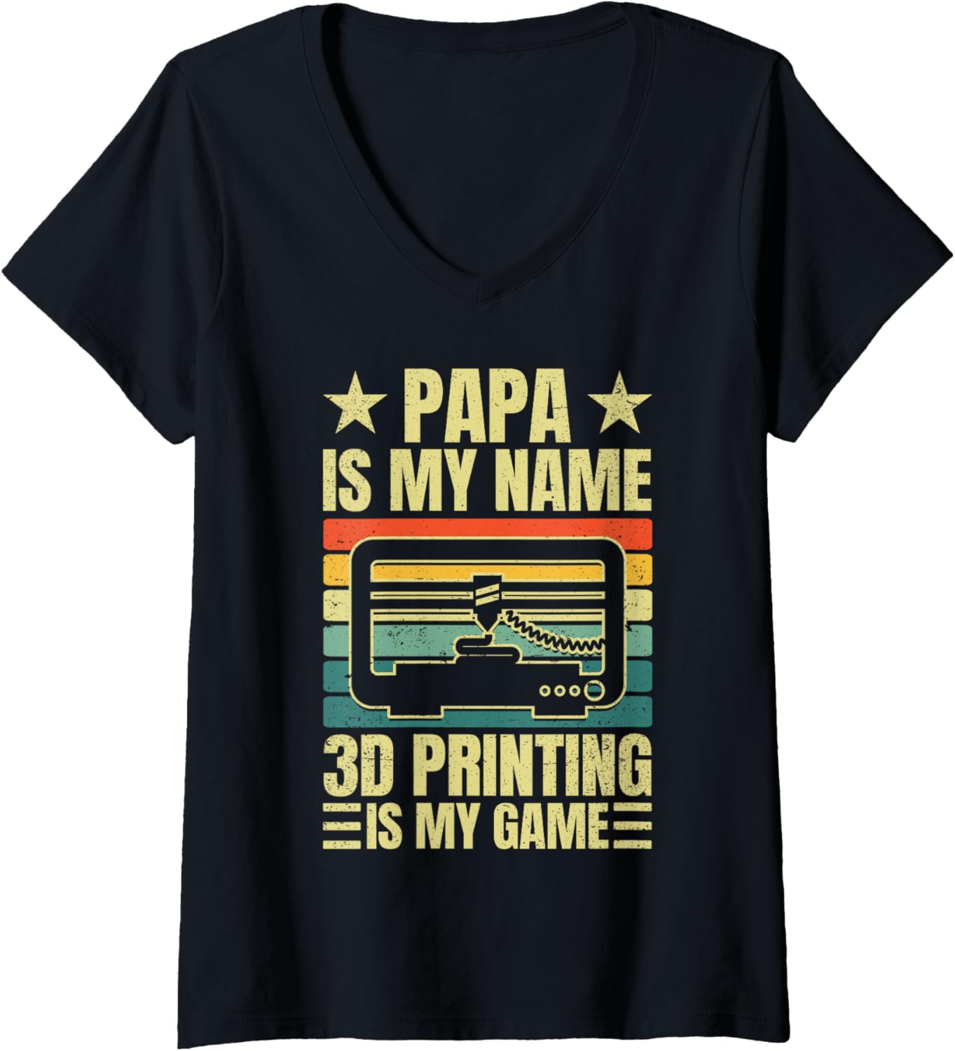 Womens Papa Is My Name 3D Printing Is My Game Dad Fathers
