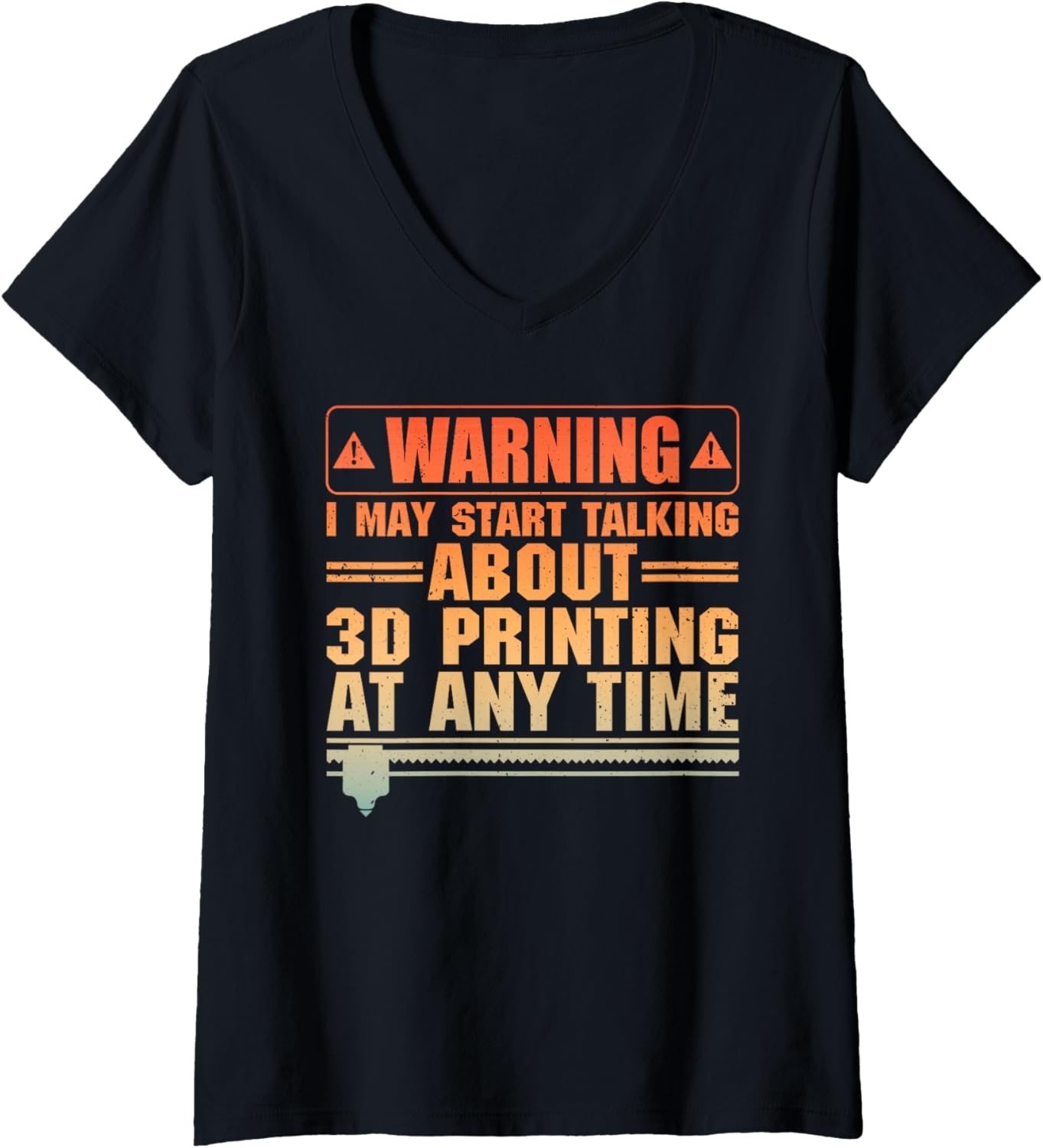 Funny 3D Printing Design Men Women 3D Printing Lover V Neck