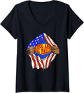 Womens Funny Super Tool And Die Maker Hero Job V-Neck