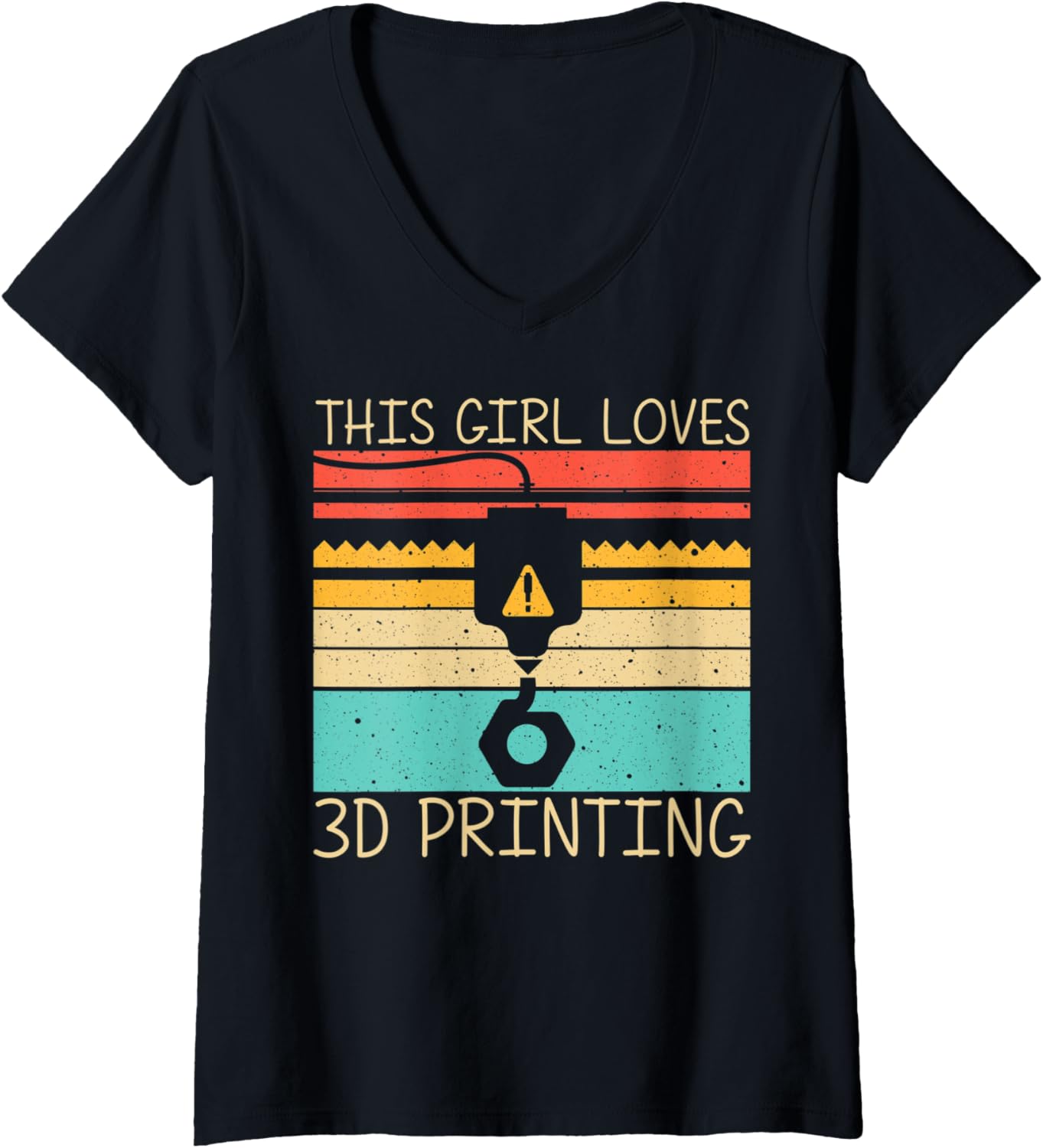 Womens Cool 3D Print Design Girls Mom 3D Printer Lover Printing V