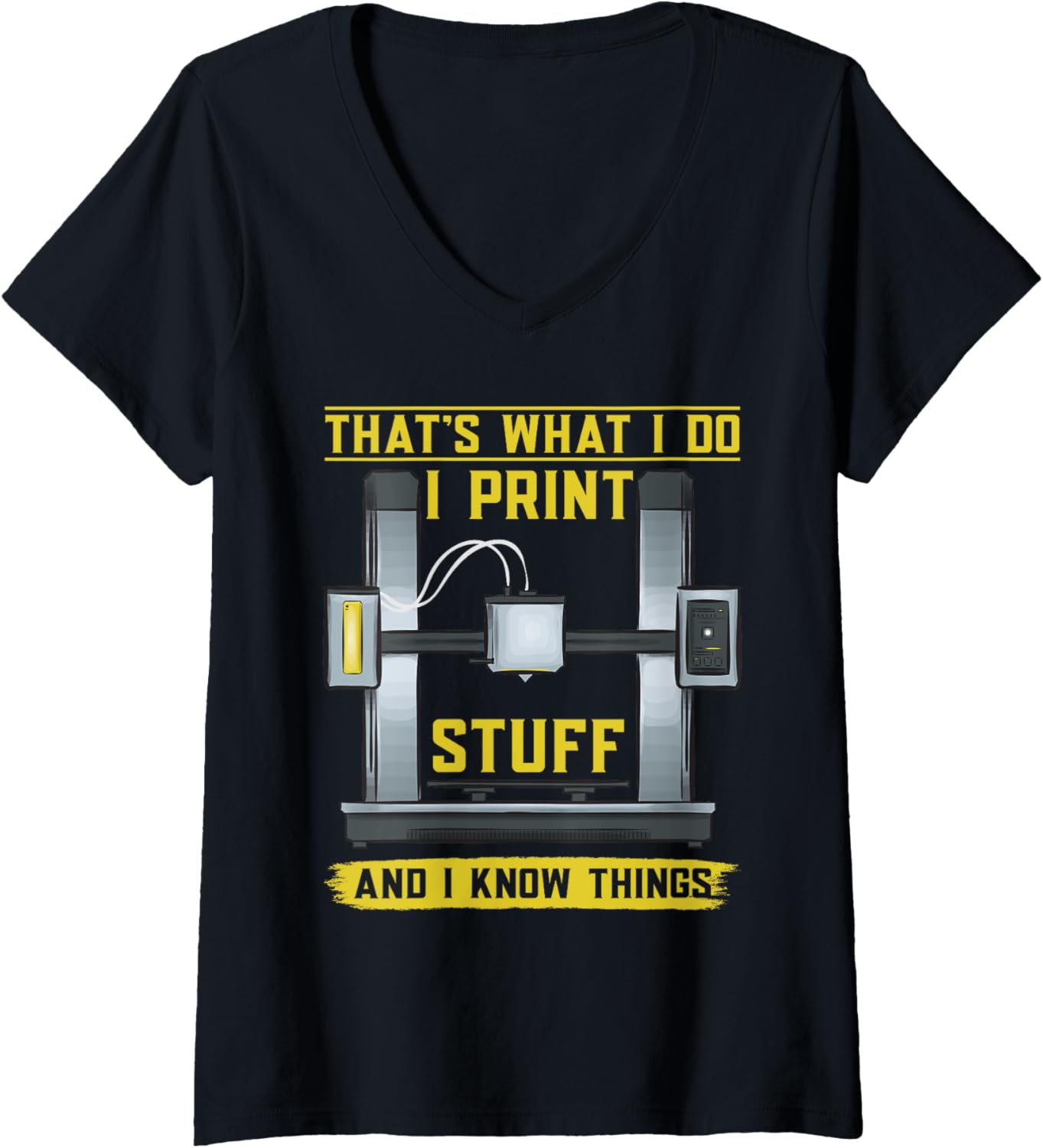 Womens 3D Printer 3D Printing V Neck