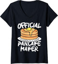 Womens Official Pancake Maker Pancakes Food Lover V-Neck