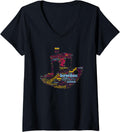 Womens 3D Printer Benchy Word Cloud Design V Neck