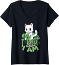 Womens Knitting Yarn Knitter I knit therefore I am V-Neck