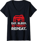 Womens Eat Sleep 3D Print Repeat Hobby Enthusiast Funny Printer Fun V