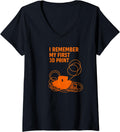 Womens I Remember My First 3D Print V Neck
