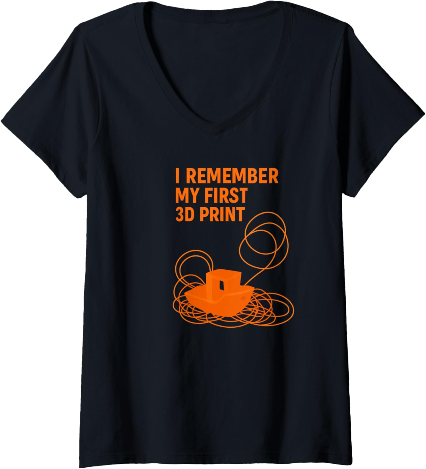 Womens I Remember My First 3D Print V Neck