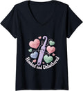 Womens Hooked and Unbothered Crochet Chill Mood Yarn Lovers Crafter V-Neck