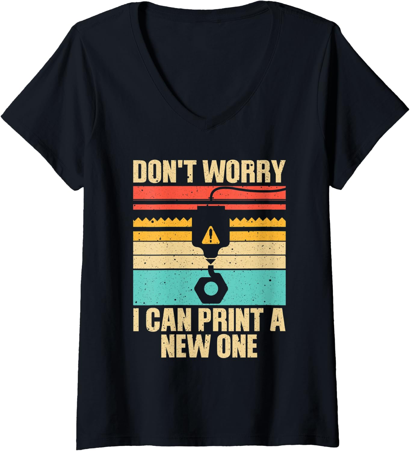 Womens Cool 3D Printing Men Women Printing Machine 3D Printer V Neck