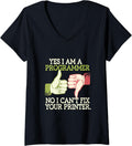 Womens Fun Cant Fix Your Printer I U2019M A Programmer Shirt V