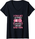 Womens I Crochet So I Don´t Choke People Save Life Send Yarn V-Neck