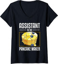 Womens Assistant to the Pancake Maker Pancake Maker V-Neck