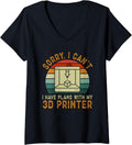 Womens 3D Printing I Have Plans With My 3D Printer V Neck