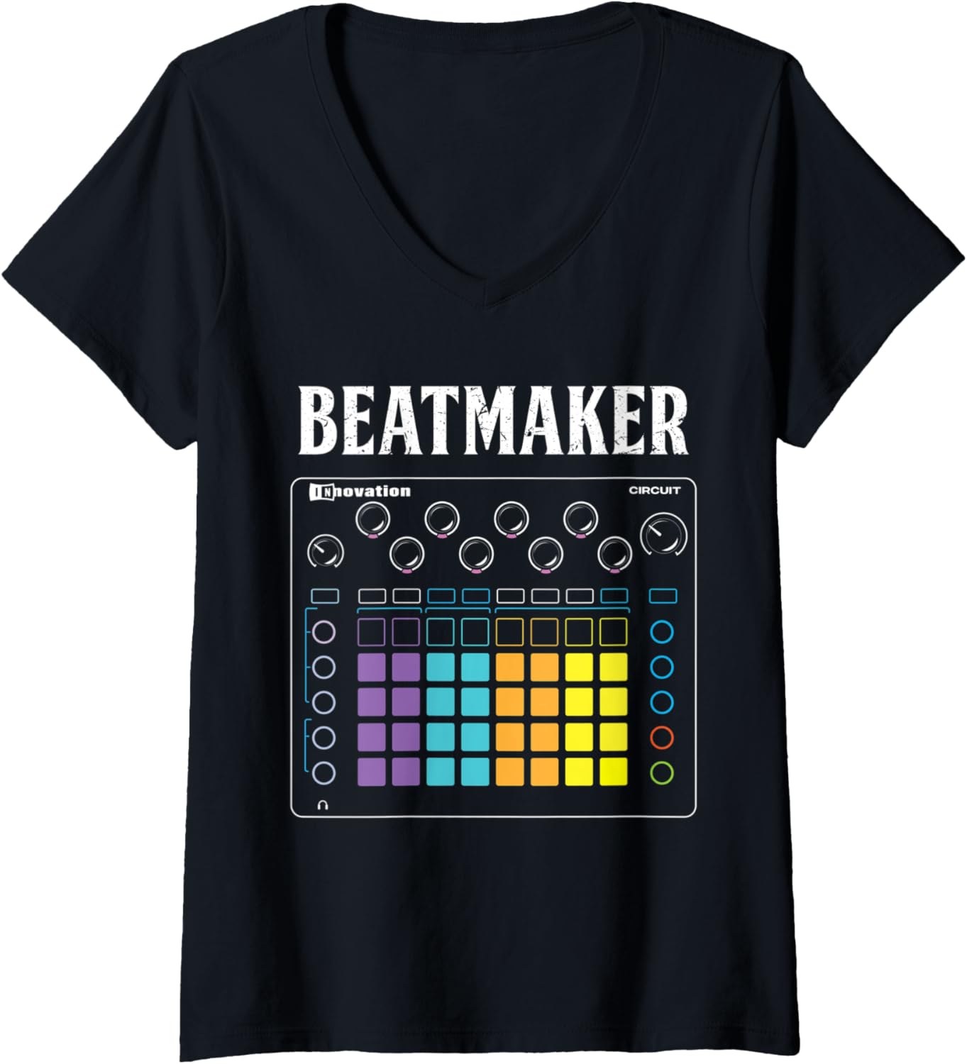 Womens Innovation Circuit Beat Maker V-Neck