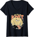 Womens Knitting Yarn Knitter Real men knit V-Neck