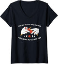 Womens Little Voice Keeps Telling Me Get More Yarn Knitting V-Neck