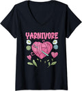 Womens Yarn Collection YRNIVORE Funny Yarn Collector V-Neck