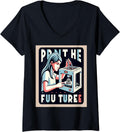 Girl 3D Printer Print Future V Neck