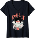 Womens Knitting Yarn Knitter Needles I'm a knitwit V-Neck