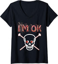 I'm Ok Crochet - Funny Crocheting and Perfect Yarn Lover V-Neck