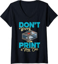 Womens 3D Printing Tee 3D Printer Idea Geeks V Neck