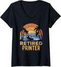 Womens The Legend Has Retired Printer V Neck