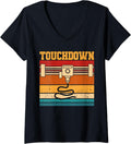 Womens Touchdown Funny 3D Printing Retro 3D Printer Men V Neck