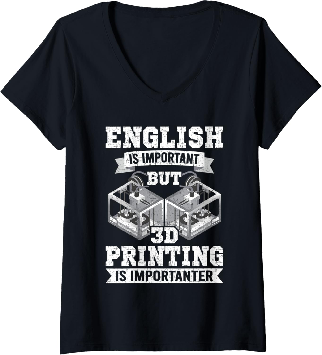 Womens 3D Printing Is Importanter 3D Printer Lovers V Neck