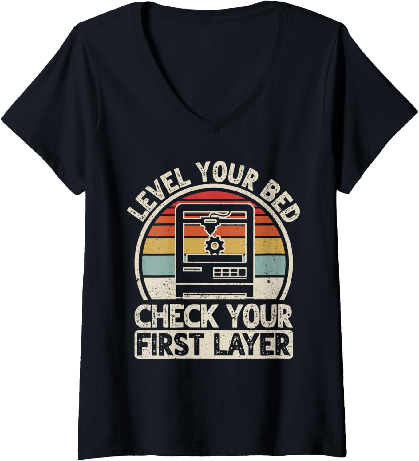 Womens Level Your Bed Check Your First Layer Retro 3D Printing V