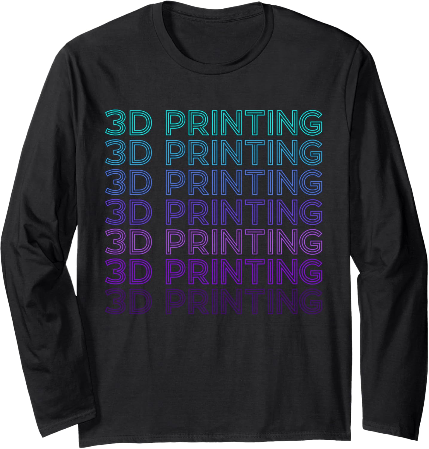 3D Printing 3D Printer Machine Retro Long Sleeve