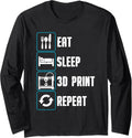 Funny 3D Printing Designs Men Women 3D Printer Enthusiasts Long Sleeve