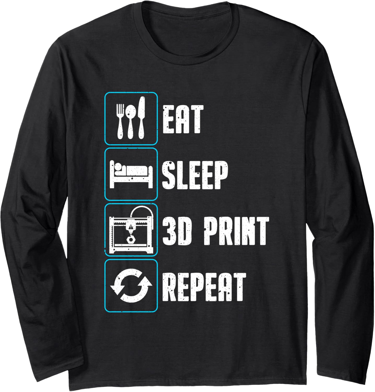 Funny 3D Printing Designs Men Women 3D Printer Enthusiasts Long Sleeve