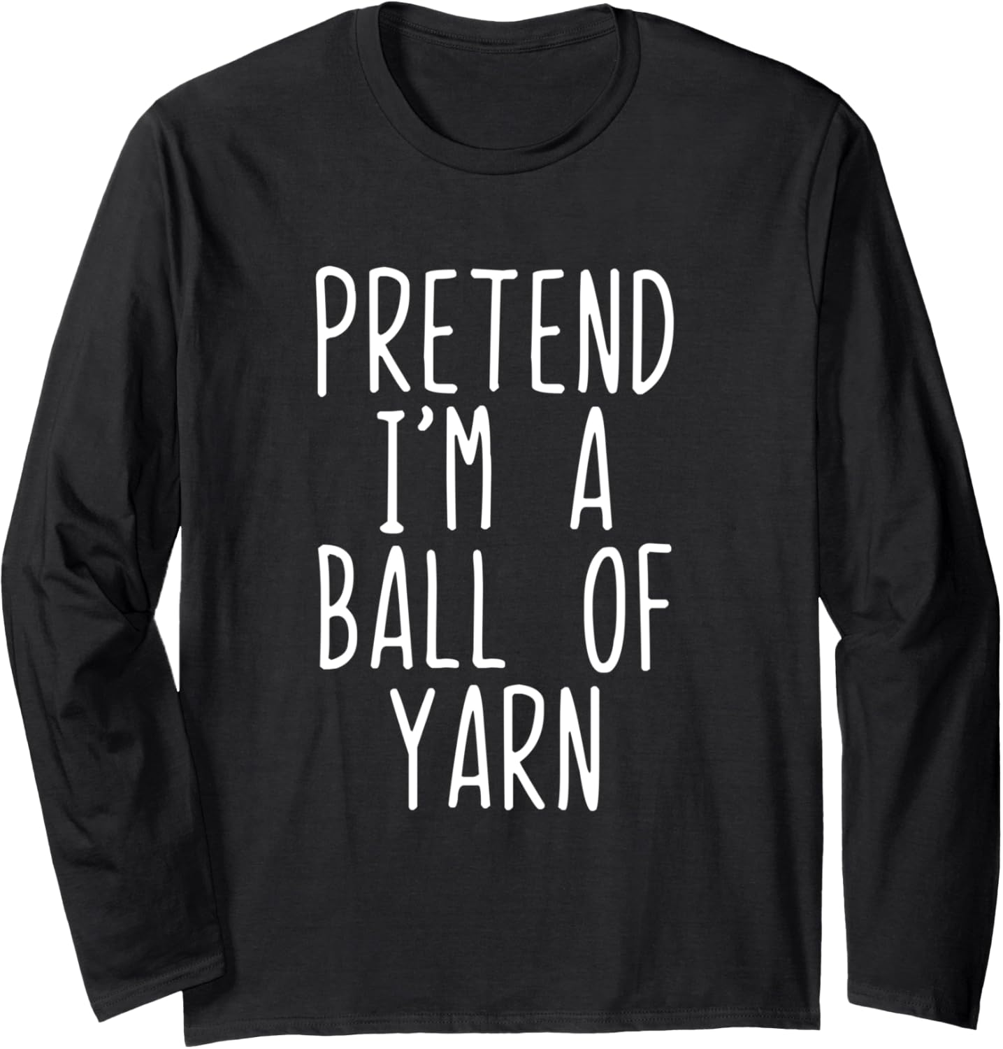 Pretend I'm A Ball of Yarn Costume Halloween Lazy Adult Kids Long Sleeve