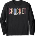 Crochet Nerd Knitting Yarn Lover Long Sleeve