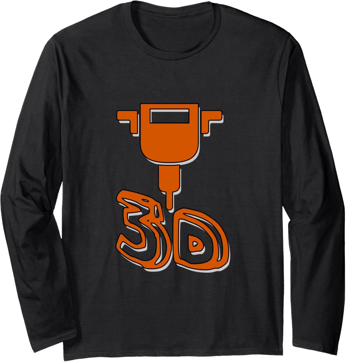 3D Printer Nerd Funny Printing Shirt Cool Print Idea Long Sleeve
