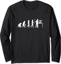 3D Printer 3D Printing Funny Evolution Long Sleeve