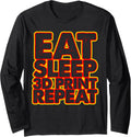 Eat Sleep 3D Print Repeat Funny Women 3D Printing Love Long Sleeve