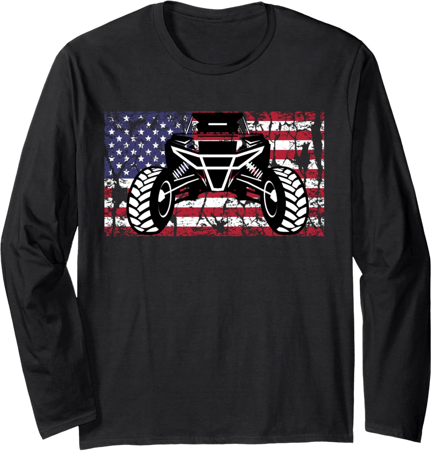 Sxs Utv Side By Side American Flag Outdoors Long Sleeve