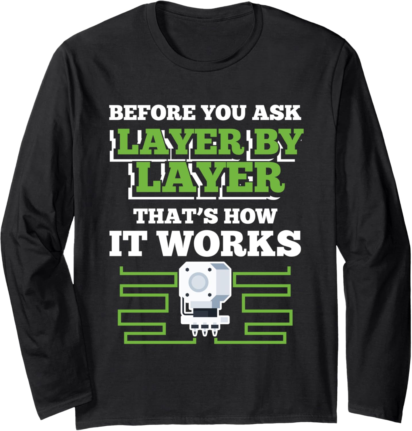 3D Printer Tech Digital Custom Design 3D Printing Machine Long Sleeve