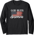 God Bless America 4Th Of July Patriotic Usa Long Sleeve