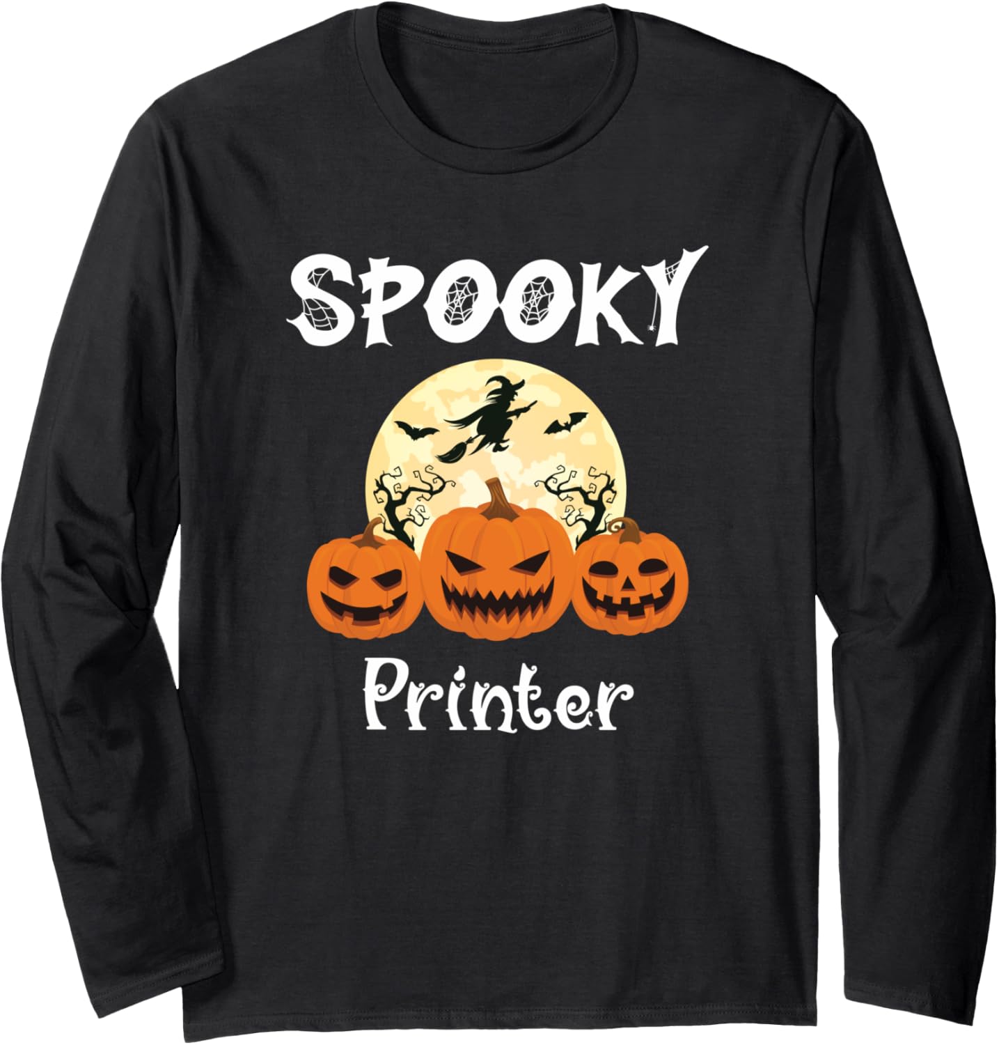 Spooky Printer Funny Halloween Long Sleeve