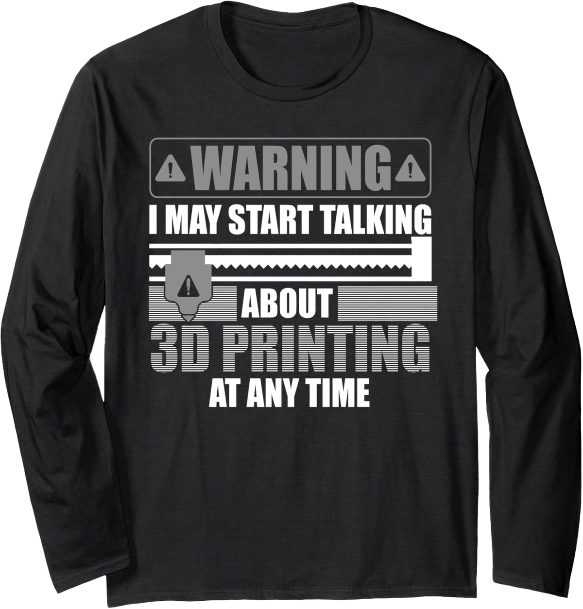 Funny 3D Printing Design Men Women 3D Printing Lover Long Sleeve