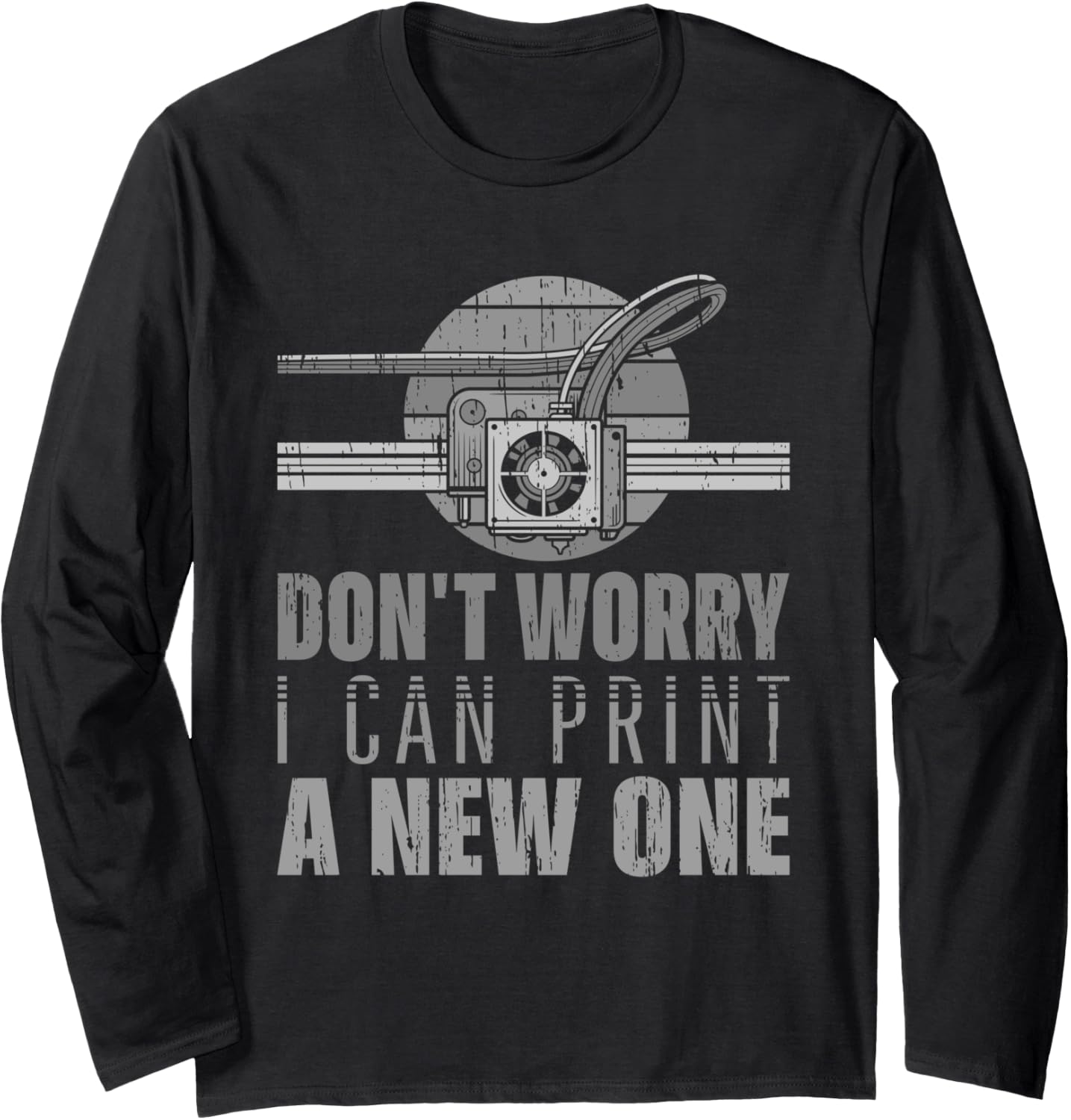 Funny Vintage 3D Printer Filament Printing Machine Lover Gag Long Sleeve