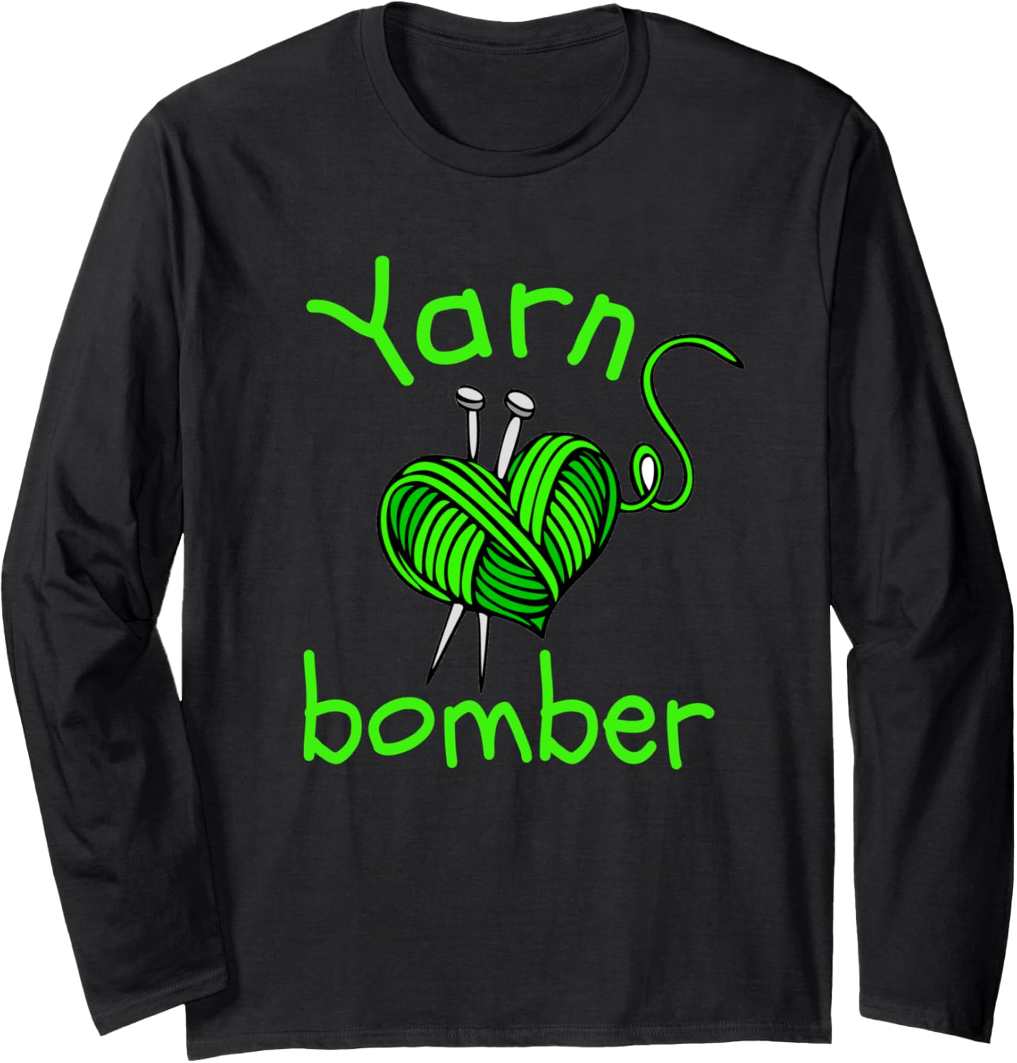 I Love Knitting Yarn Bomber Long Sleeve
