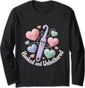 Hooked and Unbothered Crochet Chill Mood Yarn Lovers Crafter Long Sleeve